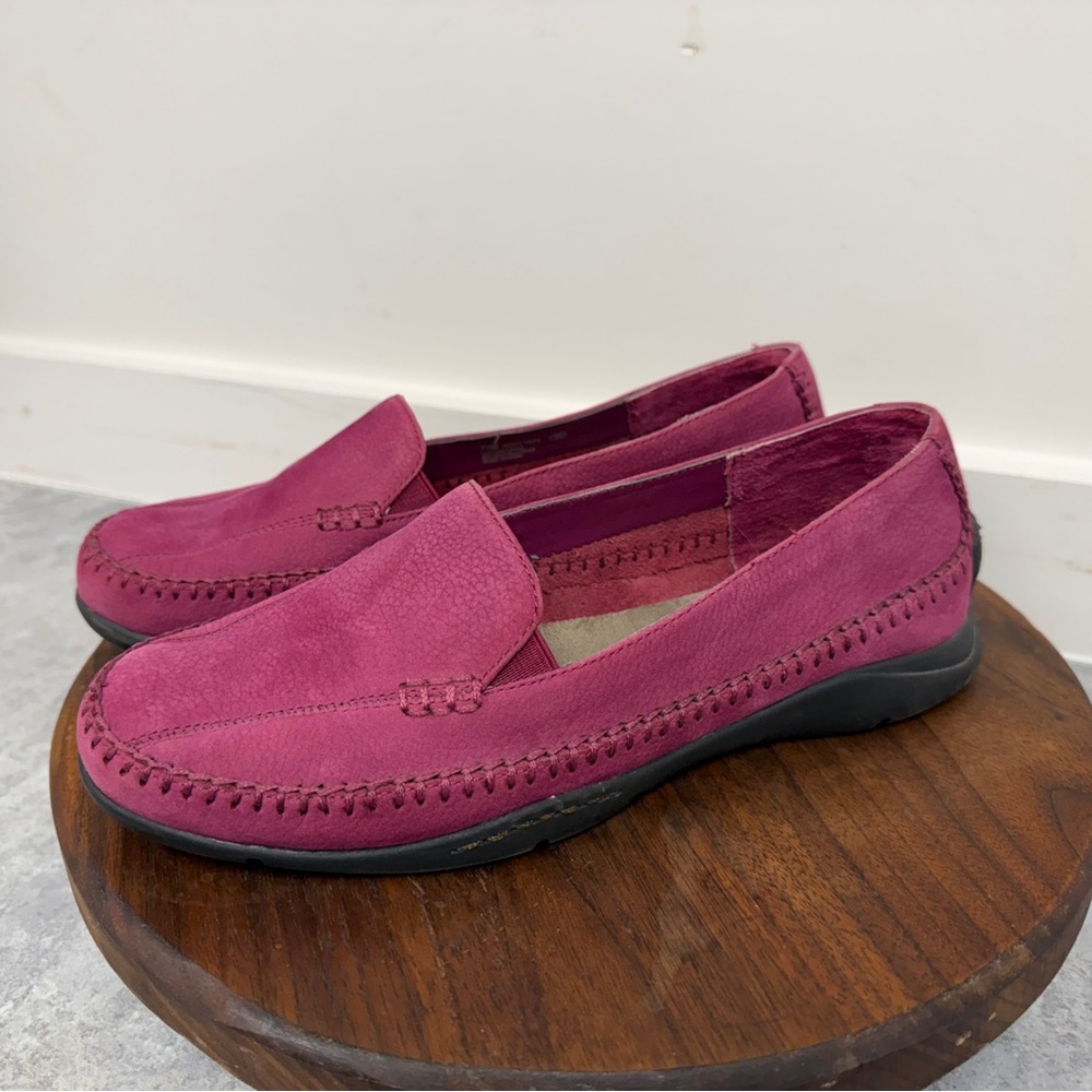 Aerosoles Suede Driving Moccasin Loafers Comfort Flats Plum sz 7.5‎